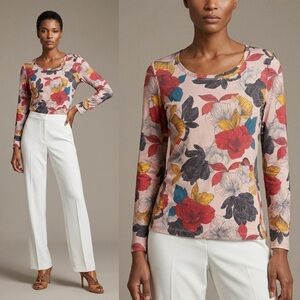 Anatomie Juliana Long Sleeve Top in Secret Garden Sz Small